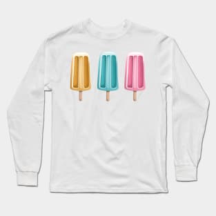 Three little summer ice lollies Long Sleeve T-Shirt